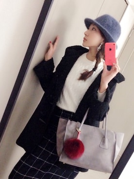 「STYLE DELI（スタイルデリ）のアイテム（バッグ）」を使った、Anyaさん（レディース・163cm）の冬コーディネート