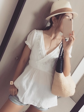 「こっとんぶらうす」｜Anyaさん（レディース・163cm）の夏コーディネート