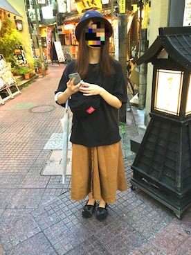 「アイテム（スカート、ブラウン系）」を使った、booさん（メンズ・169cm）の夏コーディネート