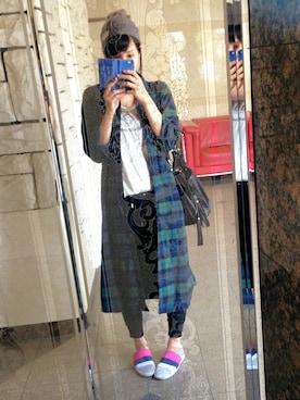 「アイテム（シャツワンピース）」を使った、まーぼうさん（レディース・167cm・20代）の秋コーディネート