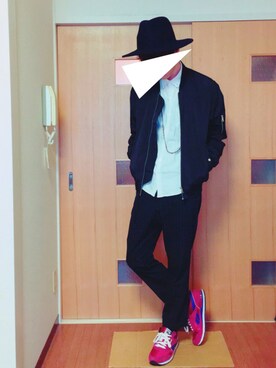 「DHOLIC（ディーホリック）のアイテム（ブルゾン）」を使った、TAISEIさん（メンズ・175cm）の冬コーディネート
