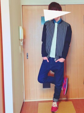 「SLICK（スリック）のアイテム（ブルゾン）」を使った、TAISEIさん（メンズ・175cm）の冬コーディネート