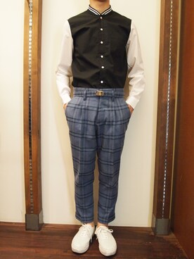 「NEONSIGN（ネオンサイン）のアイテム（その他パンツ）」を使った、Plentystaffさん（メンズ・172cm）の春コーディネート