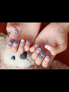 「self nailのアイテム（ハンドケア/ハンドクリーム、ブルー系）」を使った、ゆぱんさん（レディース）の秋コーディネート