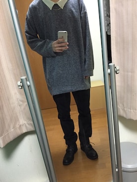 「D&G（ディーアンドジー）のアイテム（腕時計）」を使った、りょーたさん（メンズ・177cm）の冬コーディネート