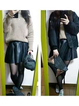 「CLUTCH（クラッチ）のアイテム」を使った、HONOㅋA さん（レディース・163cm）の冬コーディネート