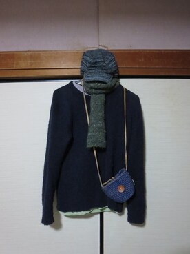 「アイテム（ボディバッグ/ウエストポーチ、ブルー系）」を使った、aoさん（メンズ・168cm）の春コーディネート