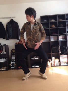 「スエードシューズ」｜「アイテム（アクセサリー）」を使った、kousuke さん（メンズ・176cm）の秋コーディネート