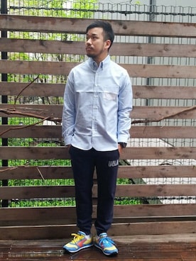 「C.E.L.STORE（セルストア）のアイテム（シューズ）」を使った、SAITOさん（メンズ・166cm）の春コーディネート