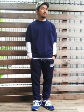 「C.E.L.STORE（セルストア）のアイテム（シューズ）」を使った、SAITOさん（メンズ・166cm）の春コーディネート