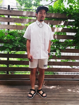 「C.E.L.STORE（セルストア）のアイテム（シューズ）」を使った、SAITOさん（メンズ・166cm）の春コーディネート