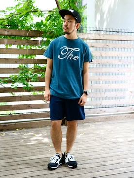 「C.E.L.STORE（セルストア）のアイテム（シューズ）」を使った、SAITOさん（メンズ・166cm）の夏コーディネート