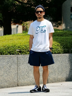 「C.E.L.STORE（セルストア）のアイテム（シューズ）」を使った、SAITOさん（メンズ・166cm）の夏コーディネート