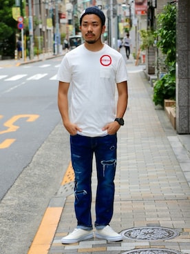 「C.E.L.STORE（セルストア）のアイテム」を使った、SAITOさん（メンズ・166cm）の夏コーディネート