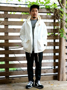 「アイテム（マウンテンパーカー）」を使った、SAITOさん（メンズ・166cm）の秋コーディネート
