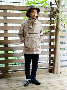 「C.E.L.STORE（セルストア）のアイテム（シューズ）」を使った、SAITOさん（メンズ・166cm）の秋コーディネート