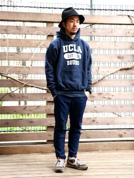 「UCLA」｜SAITOさん（メンズ・166cm）の冬コーディネート