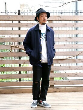 「C.E.L.STORE（セルストア）のアイテム（シューズ）」を使った、SAITOさん（メンズ・166cm）の冬コーディネート