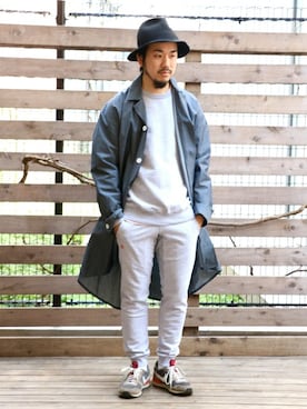 「アイテム（ダウンジャケット/コート）」を使った、SAITOさん（メンズ・166cm）の春コーディネート