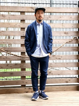 「C.E.L.STORE（セルストア）のアイテム（シューズ）」を使った、SAITOさん（メンズ・166cm）の春コーディネート