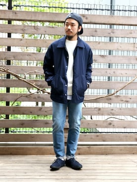 「C.E.L.STORE（セルストア）のアイテム（シューズ）」を使った、SAITOさん（メンズ・166cm）の春コーディネート