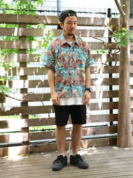 「ワッフル」｜SAITOさん（メンズ・166cm）の夏コーディネート