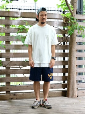 「ワッフル」｜SAITOさん（メンズ・166cm）の夏コーディネート