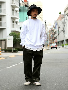 「hat」｜SAITOさん（メンズ・166cm）の秋コーディネート