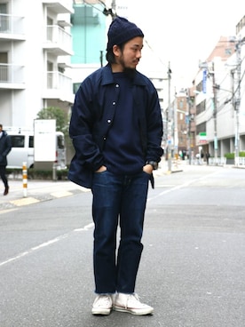 「C.E.L.STORE（セルストア）のアイテム」を使った、SAITOさん（メンズ・166cm）の冬コーディネート