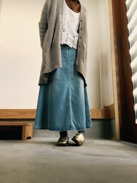 「レースタンク」｜つーさん（レディース・162cm）の秋コーディネート