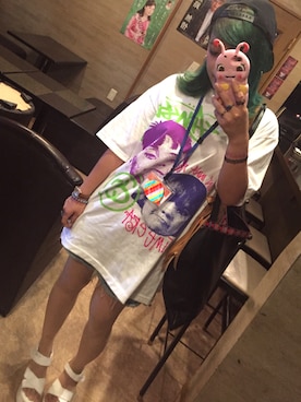 「FIG&VIPER（フィグアンドバイパー）のアイテム（キャップ）」を使った、よんぴれっくすんさん（レディース・153cm）の夏コーディネート