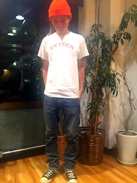 「N.HOOLYWOOD」｜「アイテム（ニットキャップ/ビーニー）」を使った、kengoさん（メンズ・175cm）の秋コーディネート