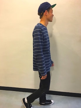 「BRIXTON（ブリクストン）のアイテム（キャップ）」を使った、kengoさん（メンズ・175cm）の秋コーディネート