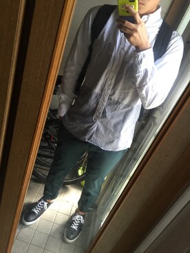 「Arnold Palmer（アーノルドパーマー）のアイテム（パンツ）」を使った、コウキさん（メンズ・174cm）の秋コーディネート