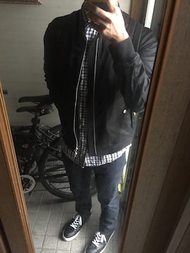 「アイテム（MA-1）」を使った、コウキさん（メンズ・174cm・10代）の秋コーディネート