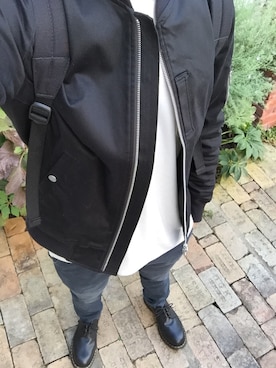 「アイテム（MA-1）」を使った、コウキさん（メンズ・174cm・10代）の秋コーディネート