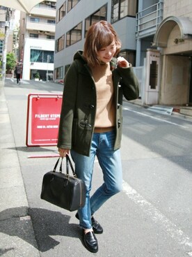 「JOURNAL STANDARD relume（ジャーナルスタンダード　レリューム）のアイテム（ダッフルコート）」を使った、masu*さん（レディース・160cm）の秋コーディネート