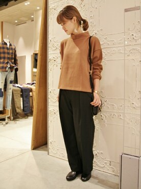 「ハイネックトップス」｜masu*さん（レディース・160cm）の秋コーディネート