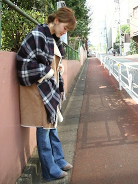 「JOURNAL STANDARD relume（ジャーナルスタンダード　レリューム）のアイテム（ムートンコート）」を使った、masu*さん（レディース・160cm）の秋コーディネート