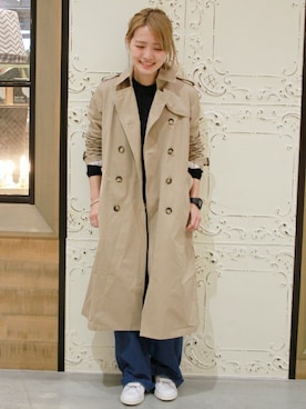 「JOURNAL STANDARD relume（ジャーナルスタンダード　レリューム）のアイテム（トレンチコート）」を使った、masu*さん（レディース・160cm）の冬コーディネート