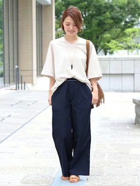 「GAIMO（ガイモ）のアイテム」を使った、masu*さん（レディース・160cm）の夏コーディネート