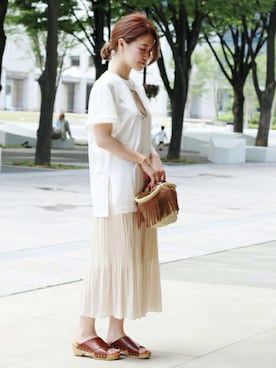 「BIANCA（ビアンカ）のアイテム」を使った、masu*さん（レディース・160cm）の夏コーディネート