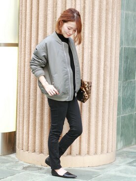 「JOURNAL STANDARD relume（ジャーナルスタンダード　レリューム）のアイテム（MA-1）」を使った、masu*さん（レディース・160cm）の秋コーディネート