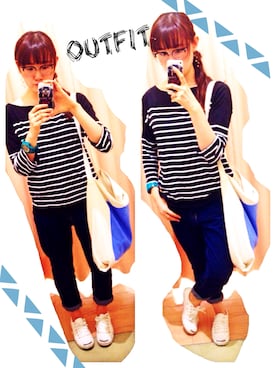 「アクティブ」｜「アイテム（アナログ腕時計）」を使った、maroHaruさん（レディース・158cm）の夏コーディネート