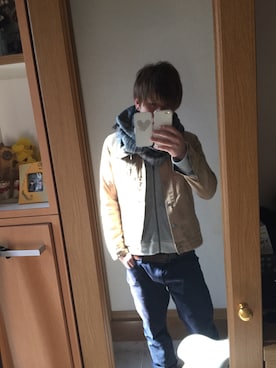 「YEVS（イーブス）のアイテム（パーカー）」を使った、たけおさん（メンズ・176cm）の春コーディネート