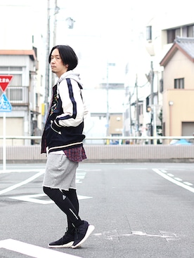 「adidas originals」｜「アイテム（ブルゾン）」を使った、ShinjiNakanoさん（メンズ・177cm）の冬コーディネート