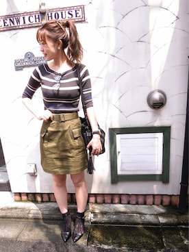 Kana Yoshidaさん(レディース・158cm)の夏コーディネート