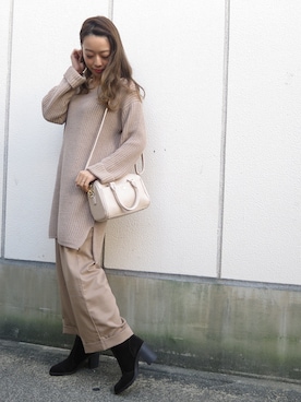 Kana Yoshidaさん（レディース・158cm）の冬コーディネート