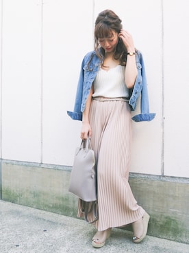 「ピンクベージュ」｜Kana Yoshidaさん（レディース・158cm）の冬コーディネート