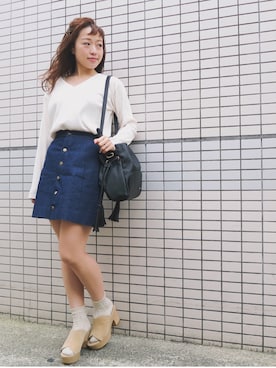 Kana Yoshidaさん（レディース・158cm）の冬コーディネート